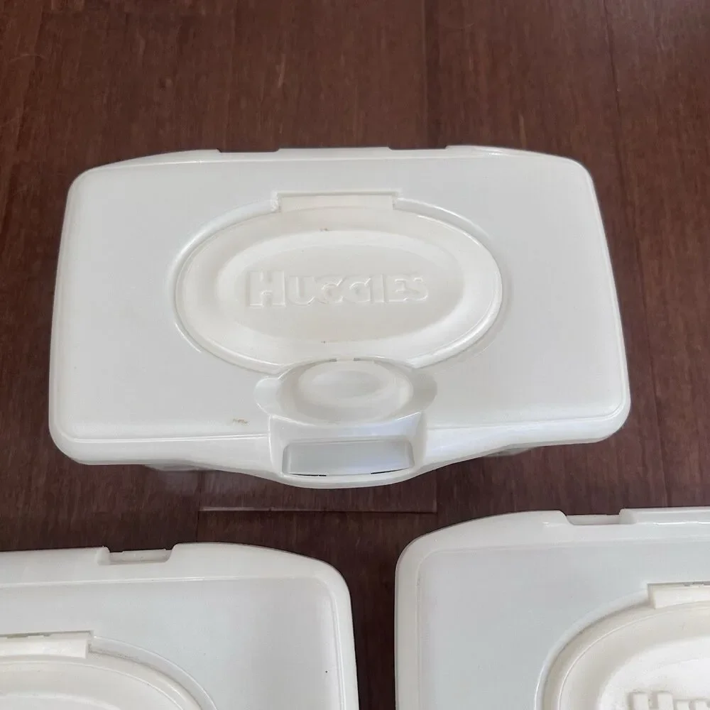 Huggies Baby Wipes Lot Of 5 EMPTY Containers Blue Green Pop Up Refillable